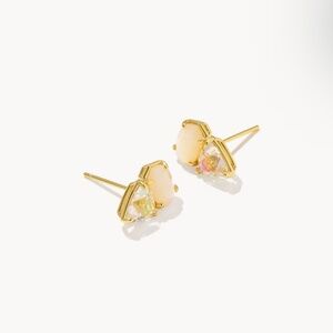 Kendra Scott Tatum Gold Stud Earrings in Neutral Mix